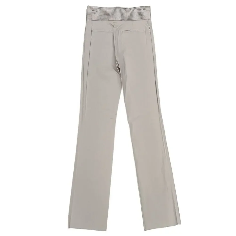 Valentino Roma Spa Pants Womens Size 2 Italy Size 38/2 Raw Hem Cream Gray Taupe - Picture 3 of 16